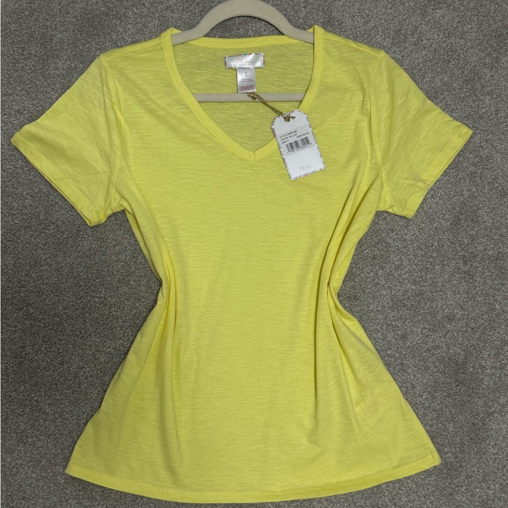 Stella Parker -Vibrant Yellow V-Neck Women's Tee